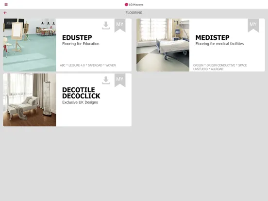 Capturas de tela do LG Hausys Mobile Catalogue iPad 