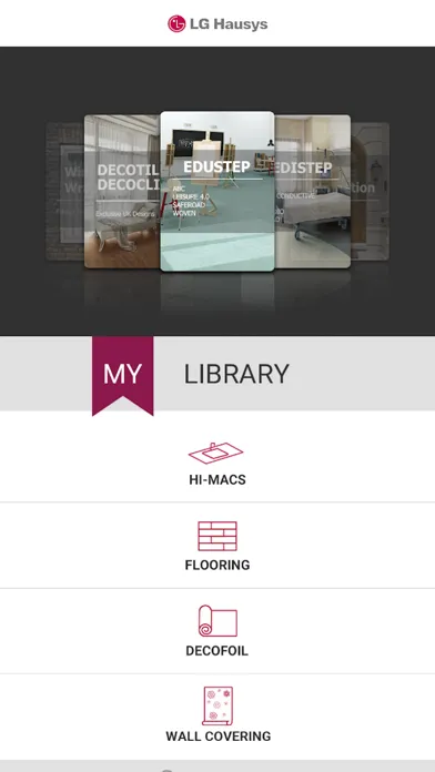 Capturas de tela do LG Hausys Mobile Catalogue