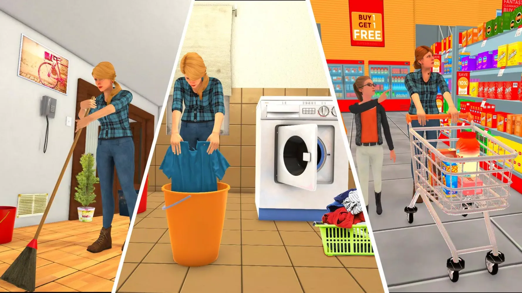 Virtual Family Mom Babysitting Ekran Görüntüleri