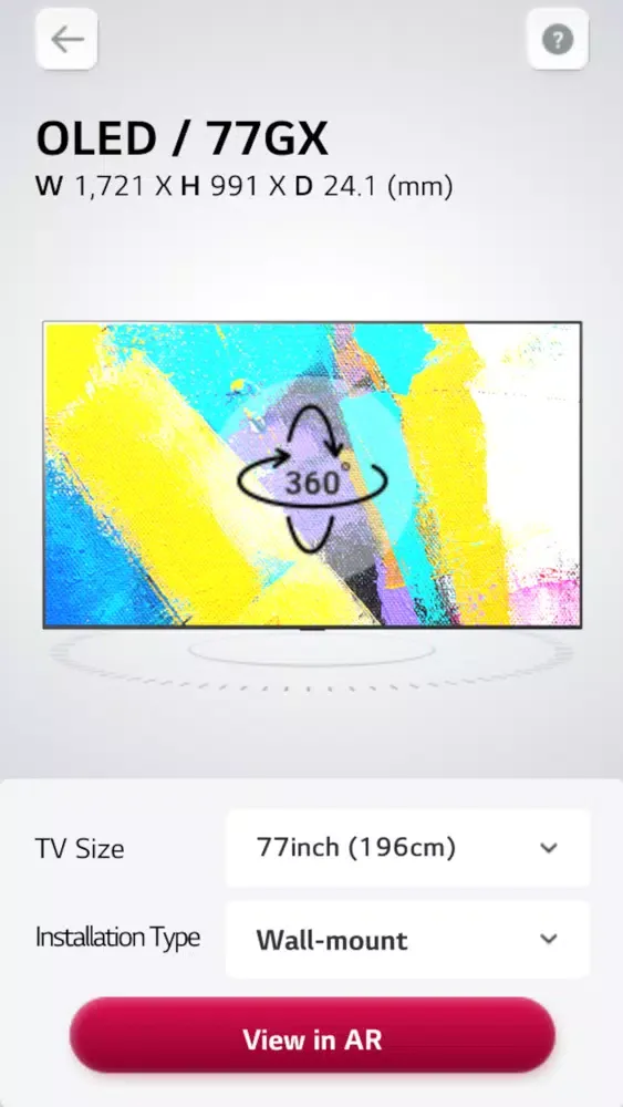 Zrzuty ekranu LGTV-AR