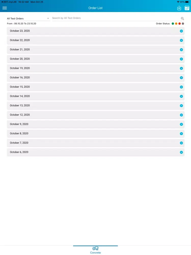 Zrzuty ekranu BRT-myLAB iPad 