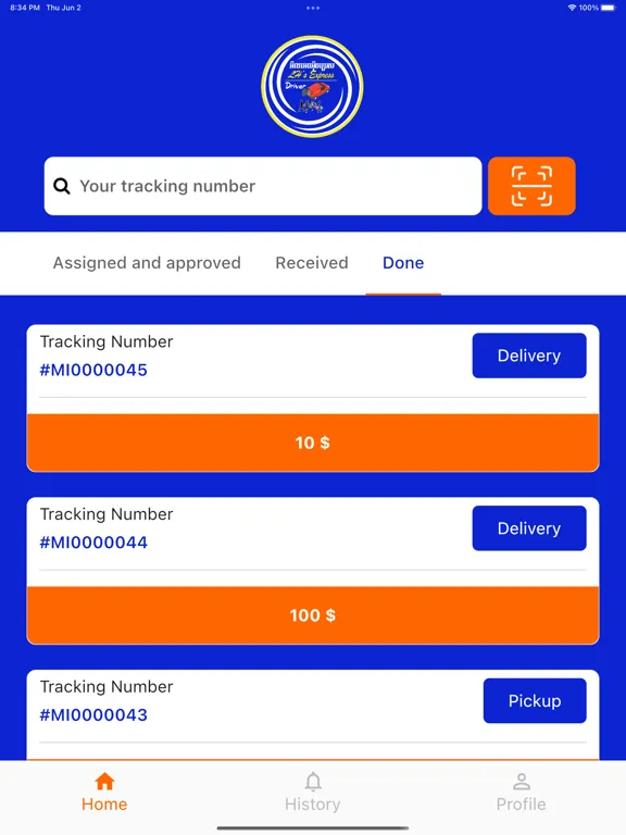 LH Express Driver iPad  스크린샷