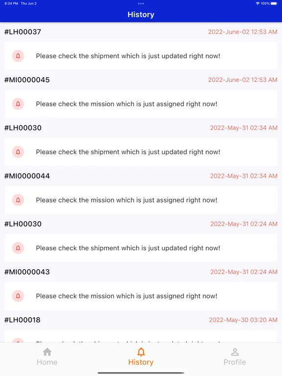 LH Express Driver iPad  스크린샷