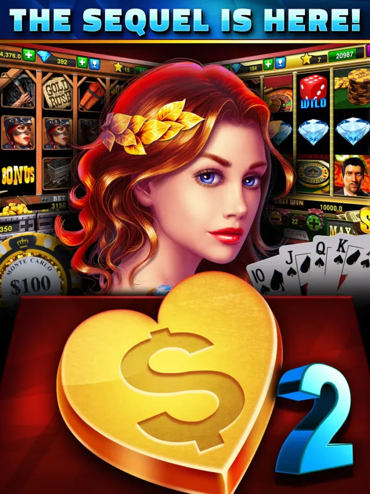 Heart of Gold 2 - Vegas Casino Slots iPad  سکرین شاٹس