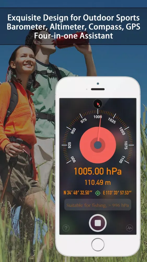 Capturas de tela do Barometer & Altimeter - for outdoor sports,fishing