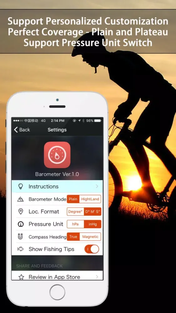 Capturas de tela do Barometer & Altimeter - for outdoor sports,fishing