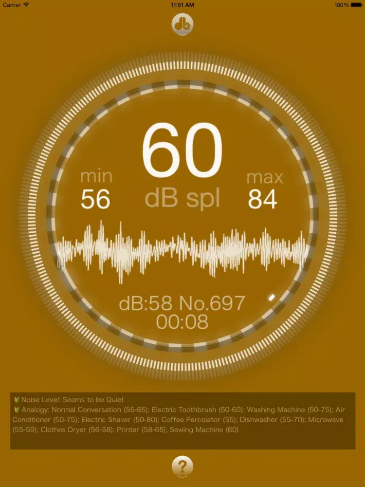 Noise-meter - dB-meter, Decibel Meter, Sound Level Meter, Measure the sound around you easily iPad  स्क्रीनशॉट