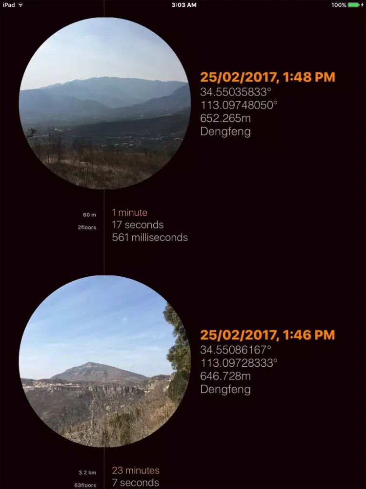 Run! Camera - measure distance and time easily iPad  Screenshots