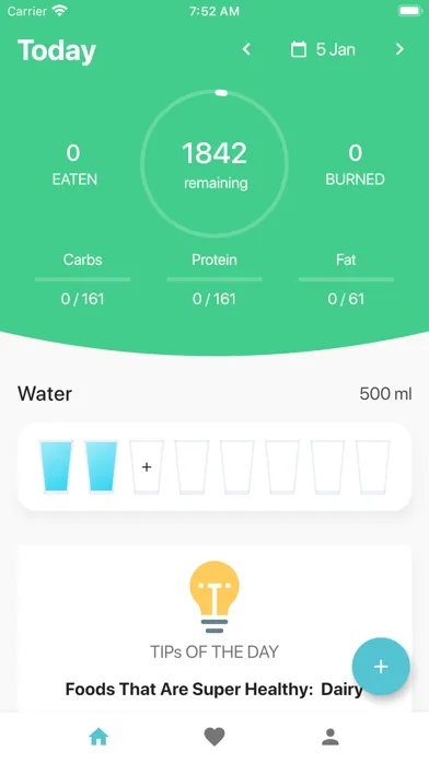 Screenshot di Calories: Eat Clean Diet Track