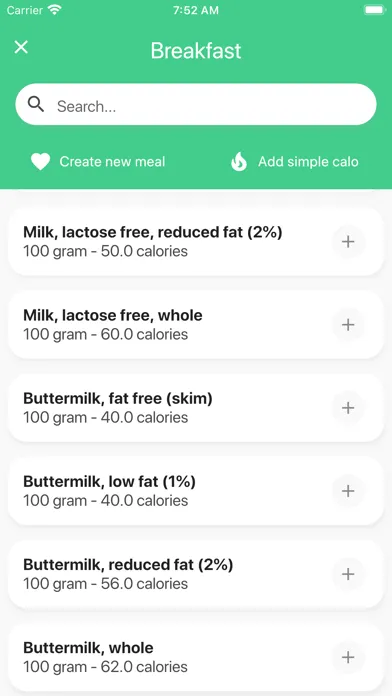Screenshot di Calories: Eat Clean Diet Track