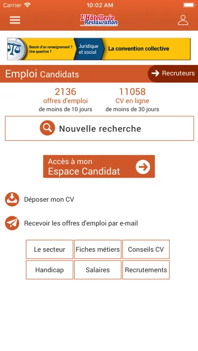 ภาพหน้าจอของ LHR Emploi