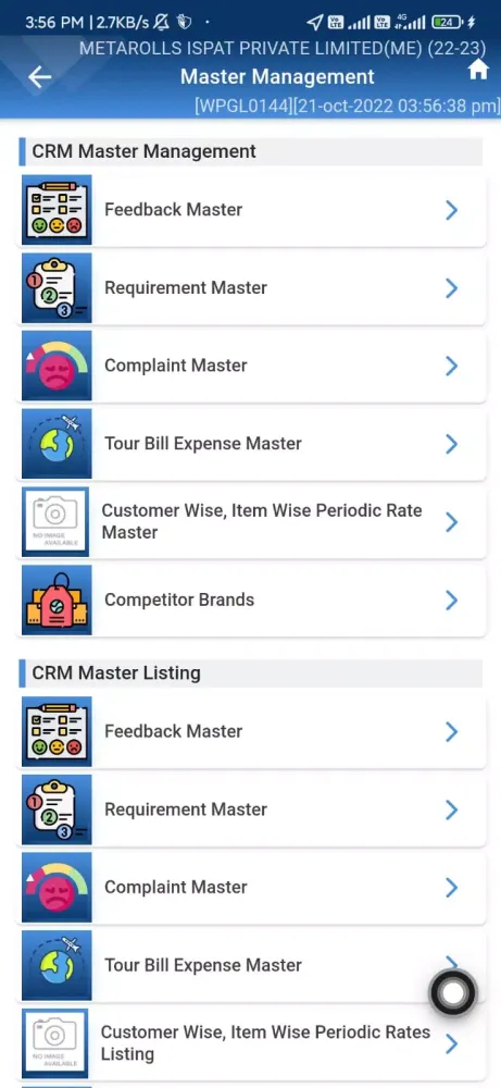 META CRM Screenshots