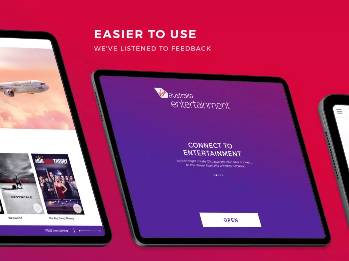 Captures d'écran de Virgin Australia Entertain.HD iPad 