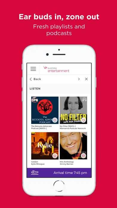 Capturas de pantalla de Virgin Australia entertainment
