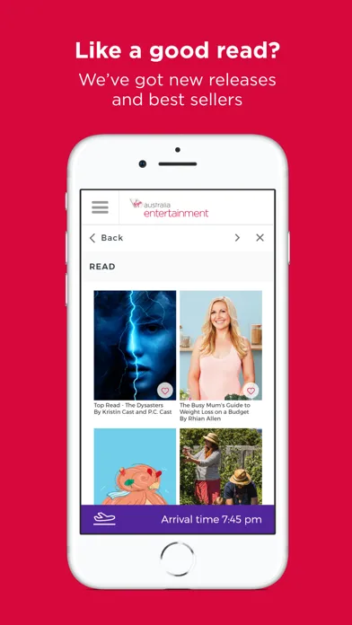 Capturas de pantalla de Virgin Australia entertainment