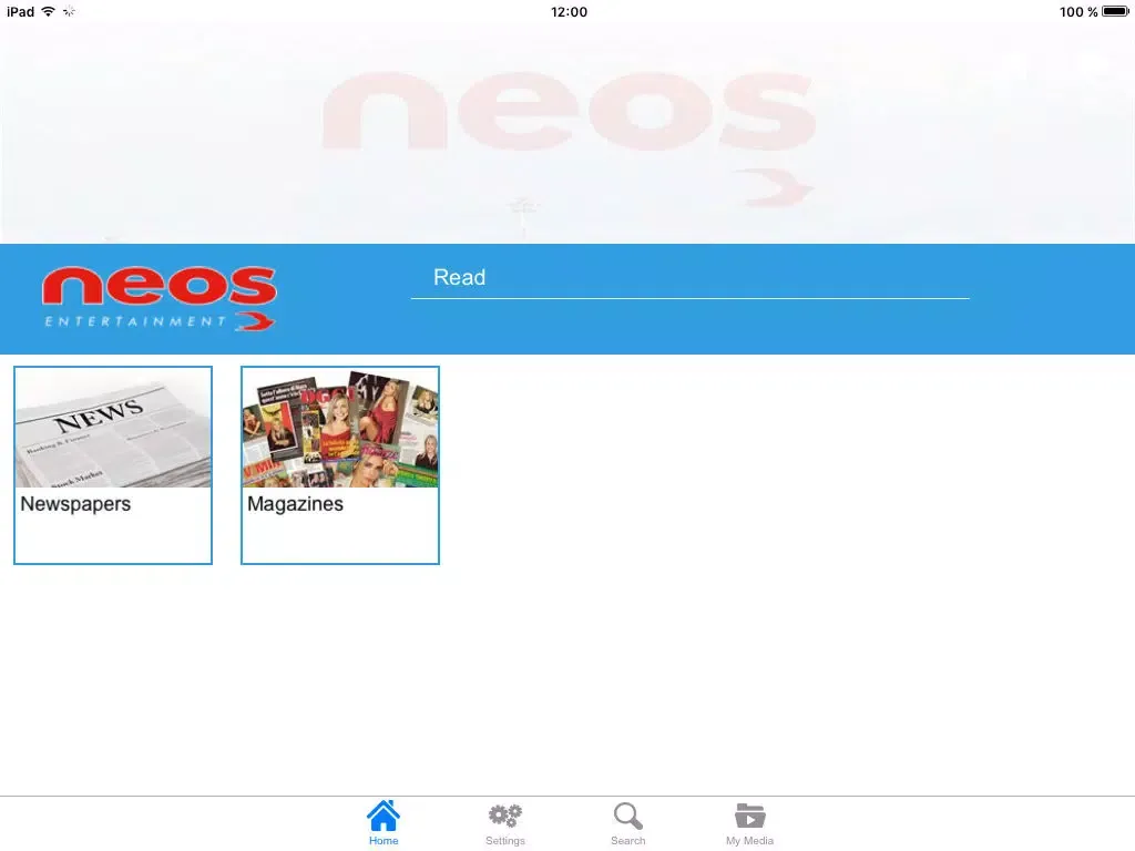NEOS entertainment iPad  스크린샷