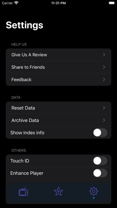 Tangkapan layar IPTV - Watch now