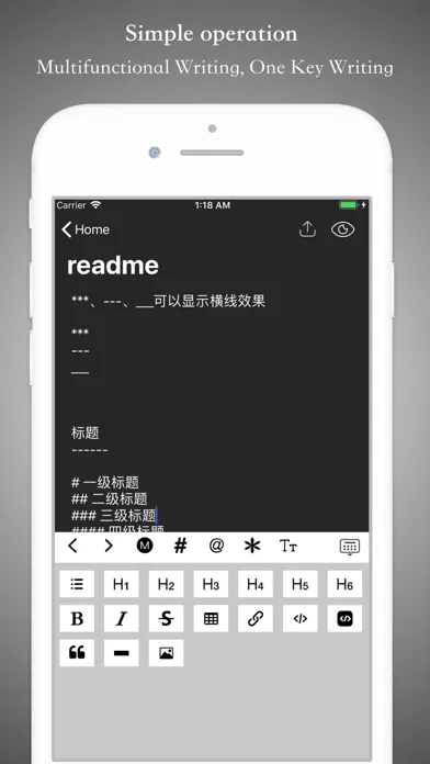 Ảnh chụp màn hình của Markdown Notes