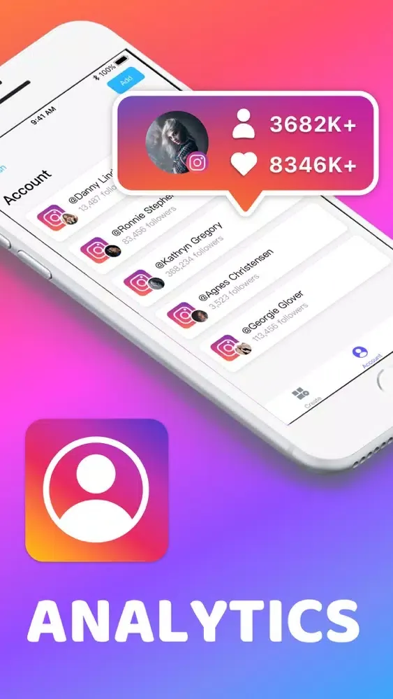 ภาพหน้าจอของ Followers Widget +