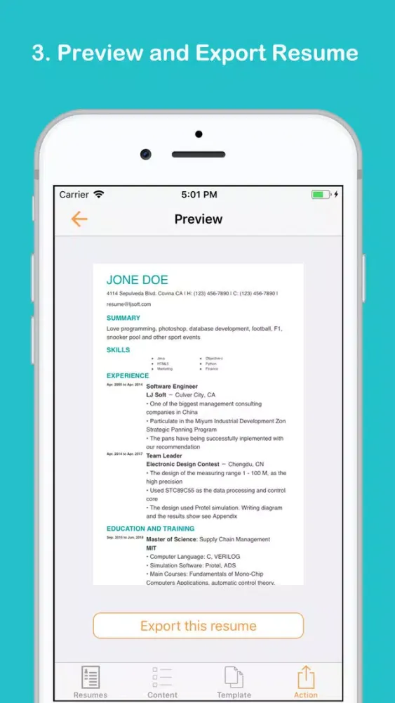 صور Resume CV Builder