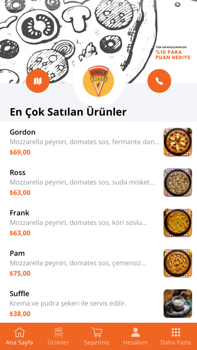 Ginger Pizza | Online Sipariş Screenshots