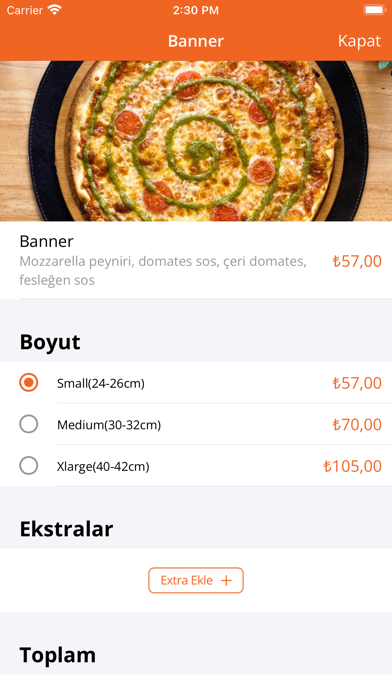 Ginger Pizza | Online Sipariş Screenshots