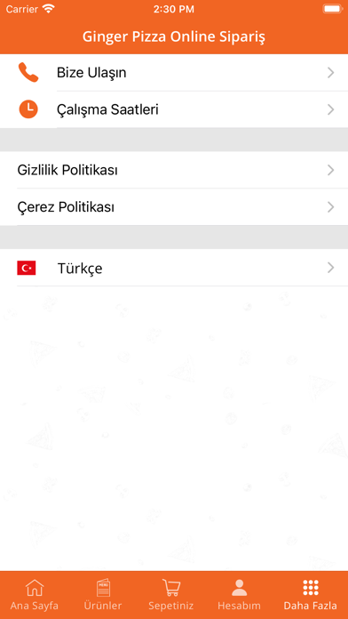 Ginger Pizza | Online Sipariş Screenshots