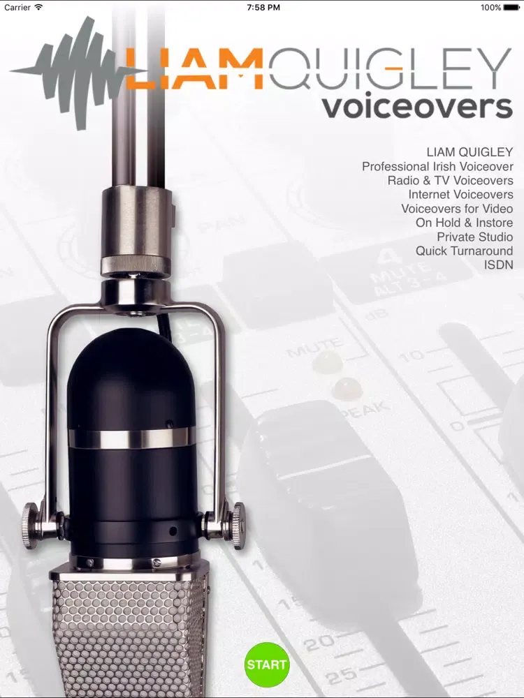 Irish voice over - Liam Quigley iPad 应用截图