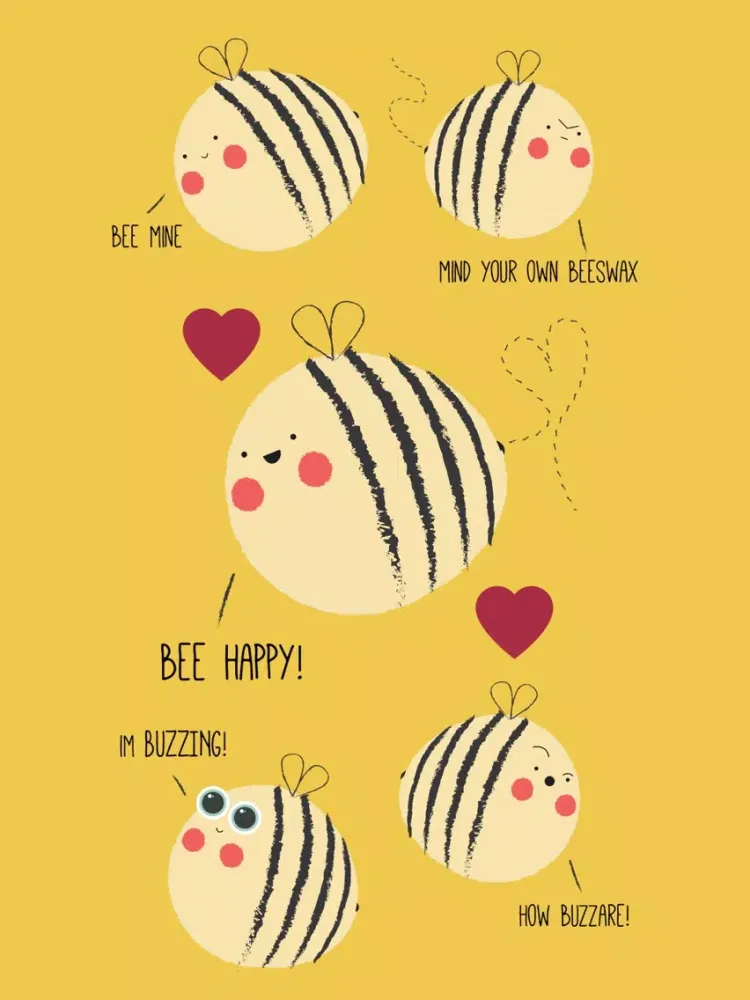 صور Bee Pun Sticker Pack iPad 