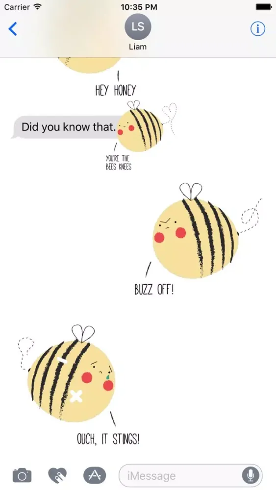 صور Bee Pun Sticker Pack