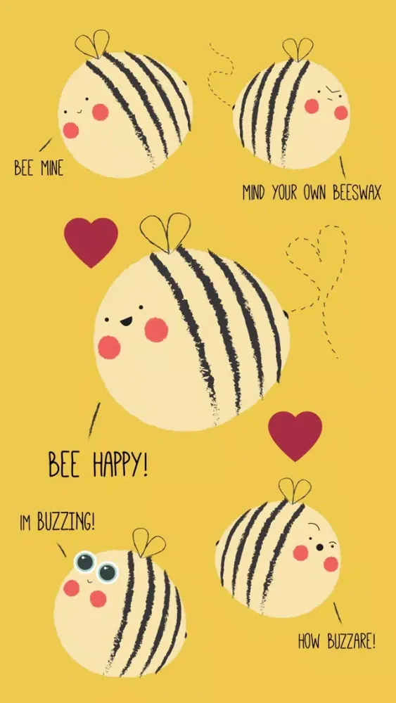 صور Bee Pun Sticker Pack