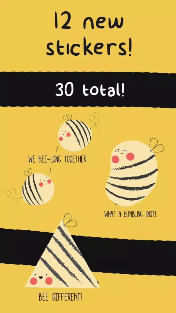 صور Bee Pun Sticker Pack