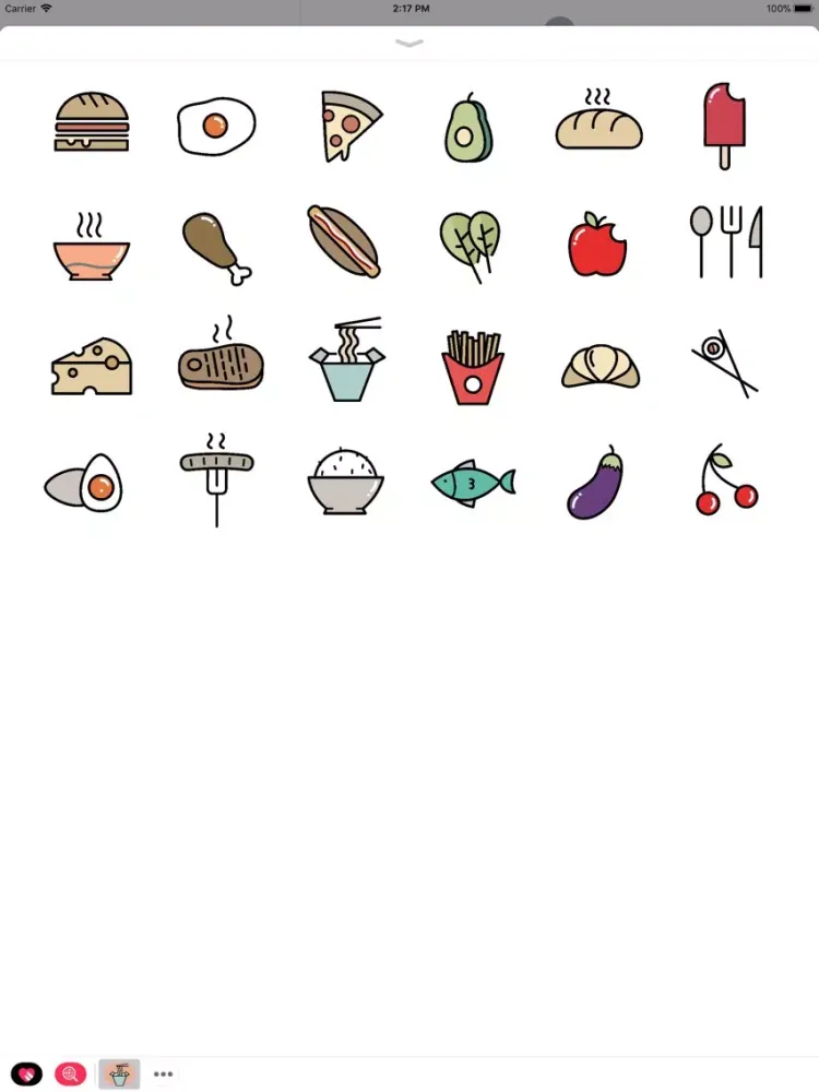 Fun Food Sticker Pack iPad  スクリーンショット