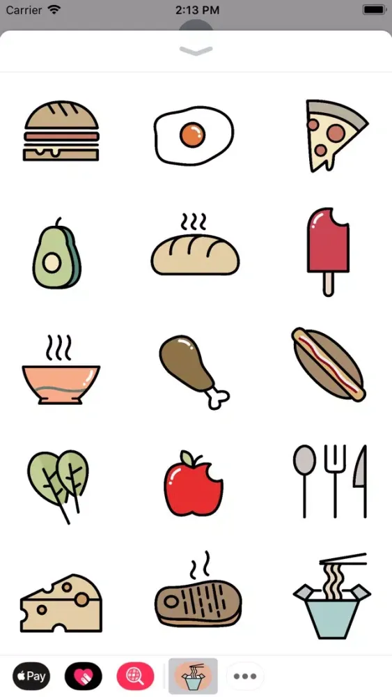 Fun Food Sticker Pack スクリーンショット
