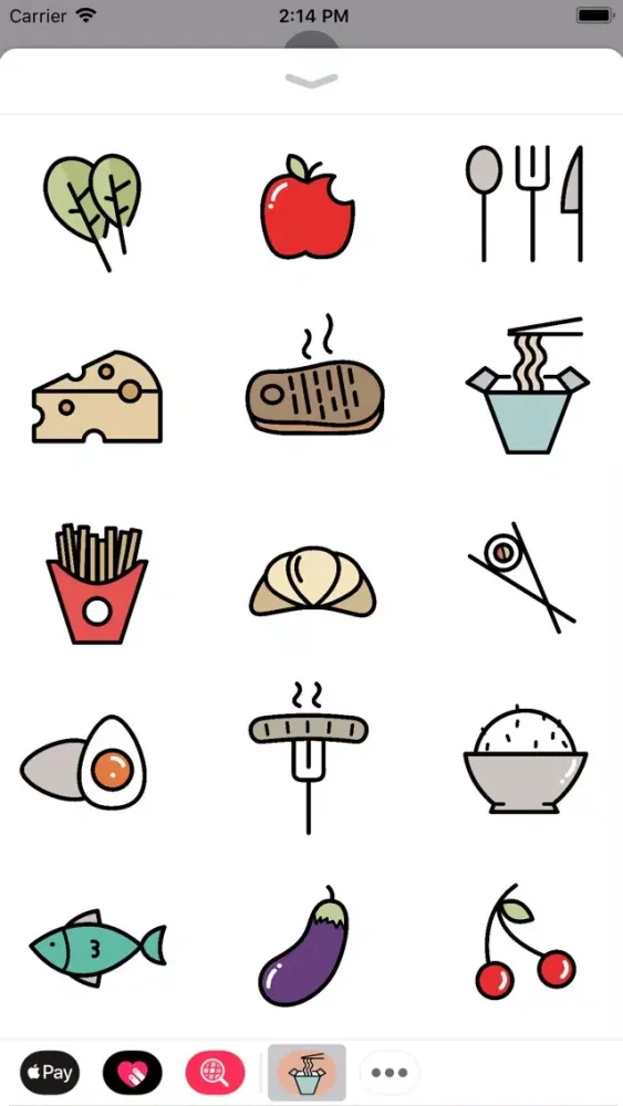 Fun Food Sticker Pack スクリーンショット