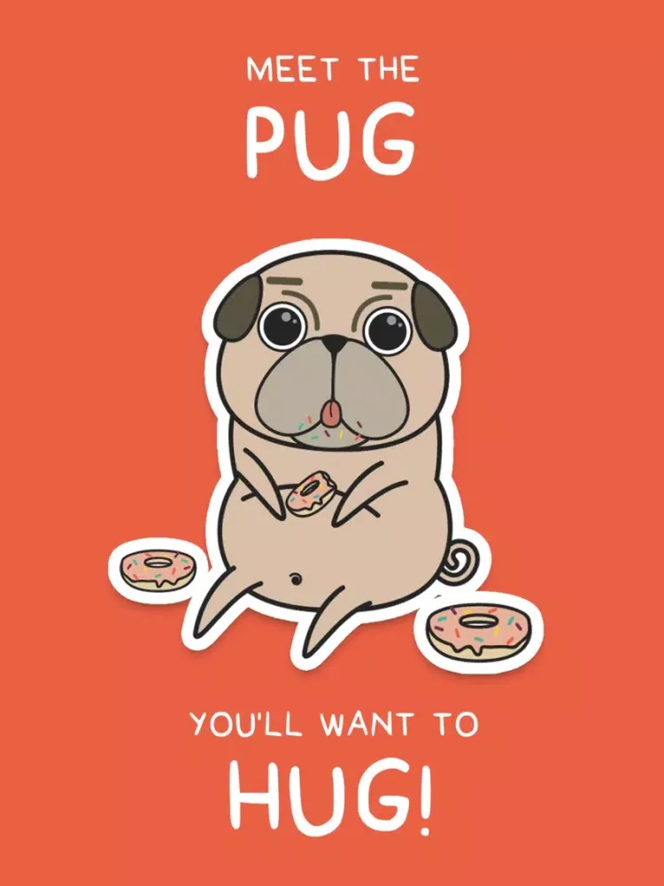 صور Pug Puppy Sticker Pack! iPad 