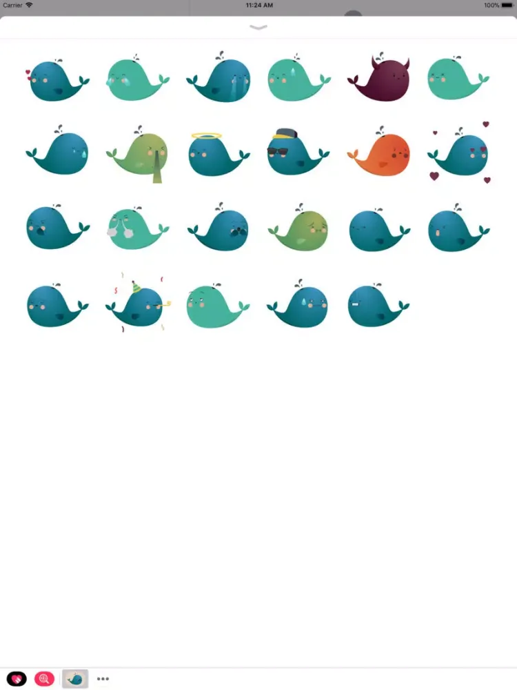 صور Cute Whale Emojis iPad 