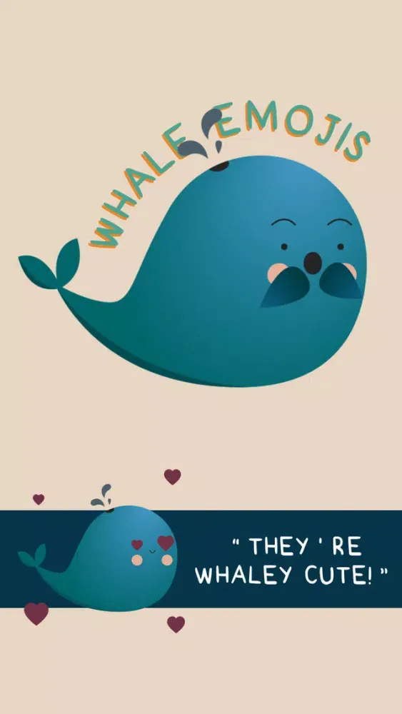 صور Cute Whale Emojis