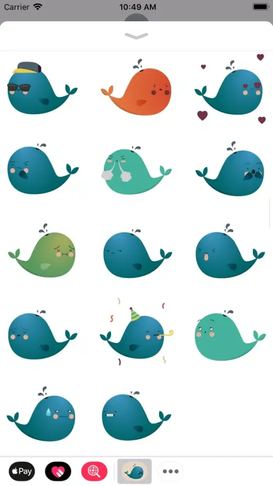 صور Cute Whale Emojis