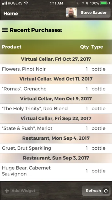 ภาพหน้าจอของ Virtual Cellar