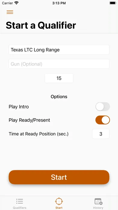 ภาพหน้าจอของ Texas LTC Range Qualifier