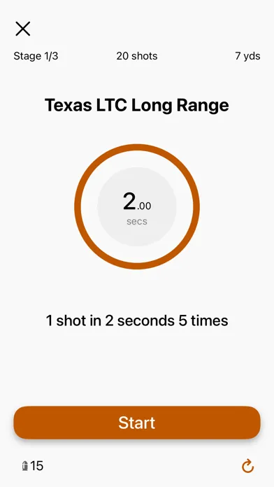 ภาพหน้าจอของ Texas LTC Range Qualifier