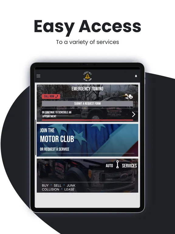 Tangkapan skrin Liberty Bell Car Care iPad 