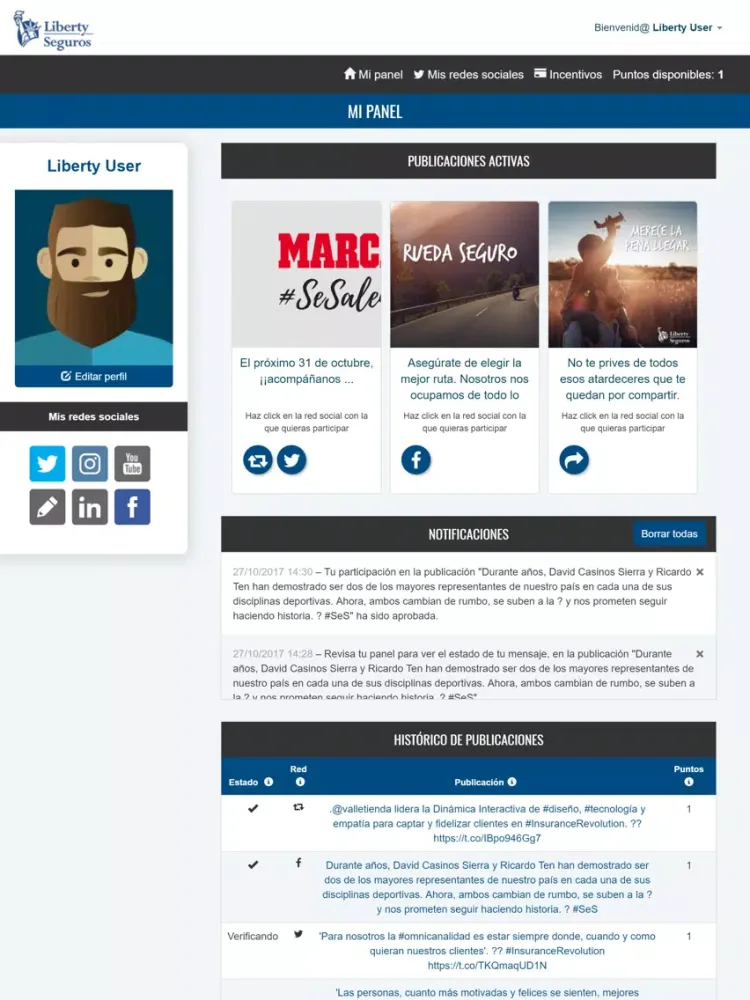 Screenshot di Liberty Comparte iPad 