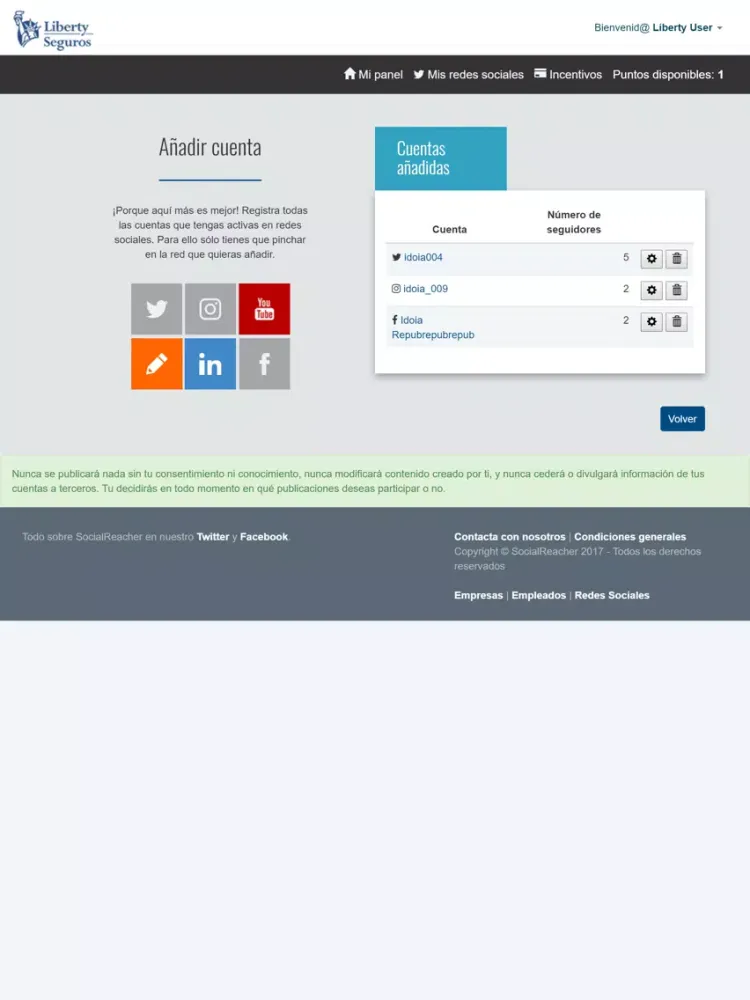 Screenshot di Liberty Comparte iPad 