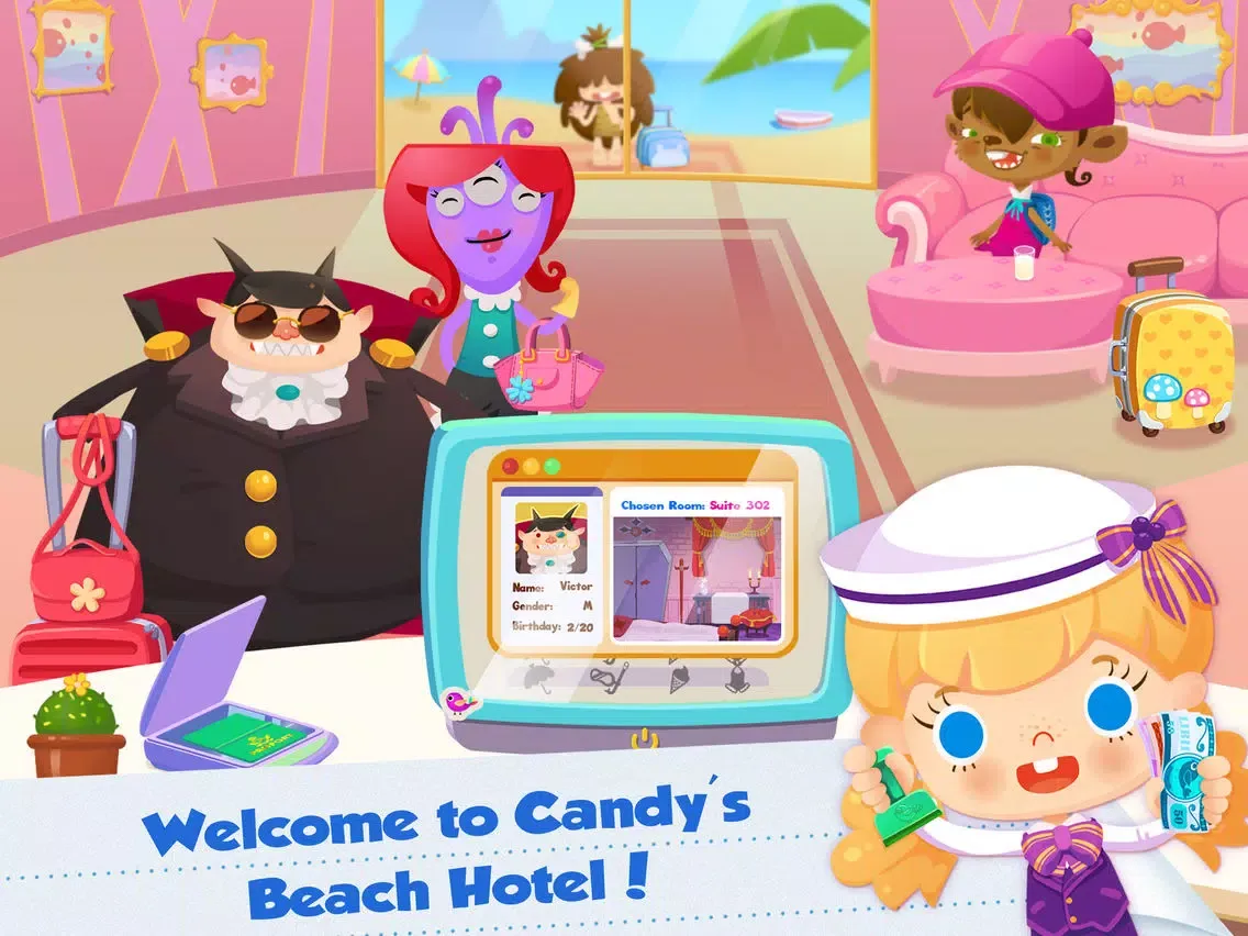 Candy's Vacation: Beach Hotel iPad  Screenshots