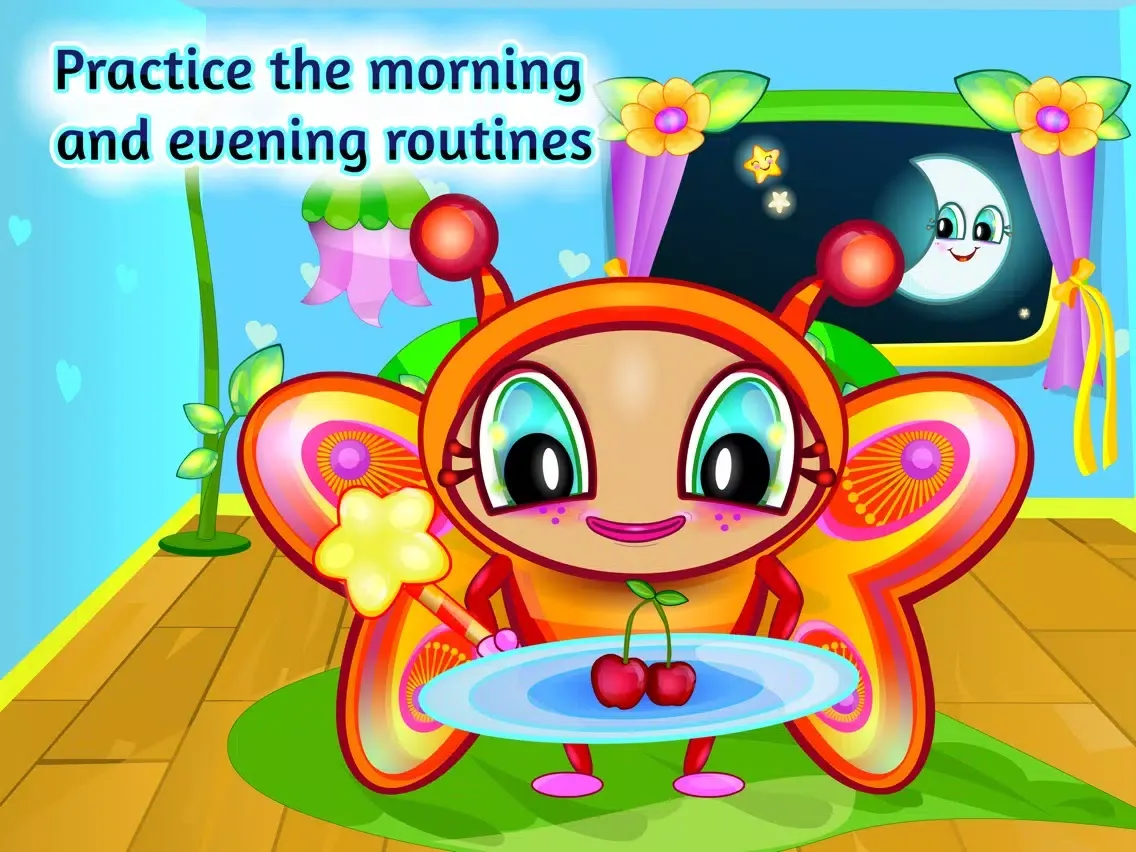 Screenshot di Good Morning & Good Night for Kids-Funny Timer Educational Game to Learn Routines & daily activities. iPad 
