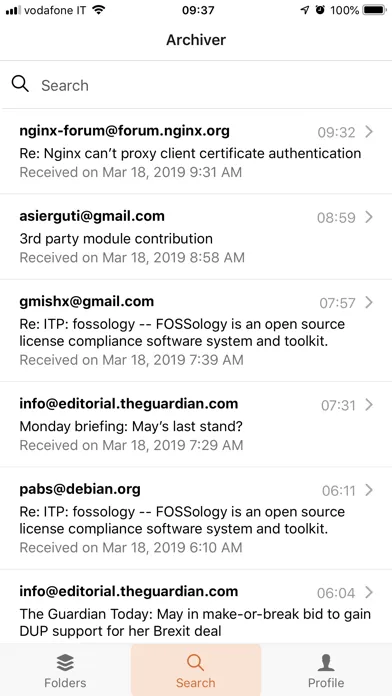 Capturas de pantalla de Libraesva Email Archiver App