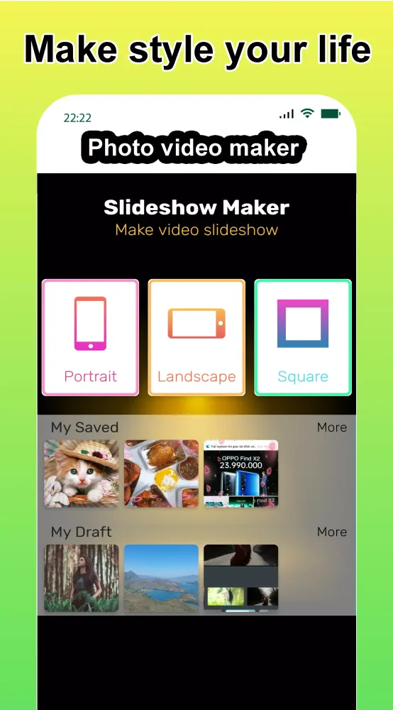 Photo video maker with music 스크린샷