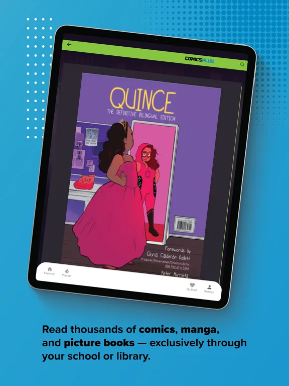 Ảnh chụp màn hình của Comics Plus iPad 